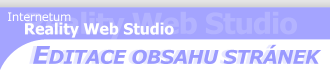 Reality Web Studio - Editace obsahu str�nek